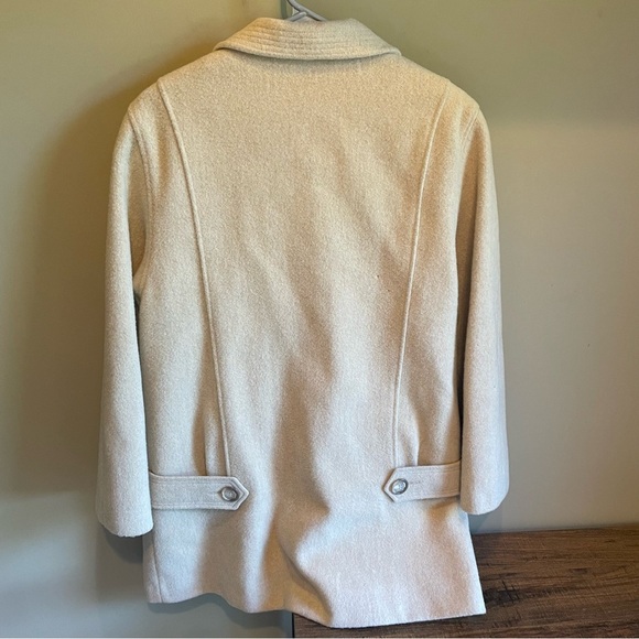 Vintage 60s Fashionbilt Camel Wool Trench Peacoat Jacket Union Made Size 15 - Picture 8 of 10